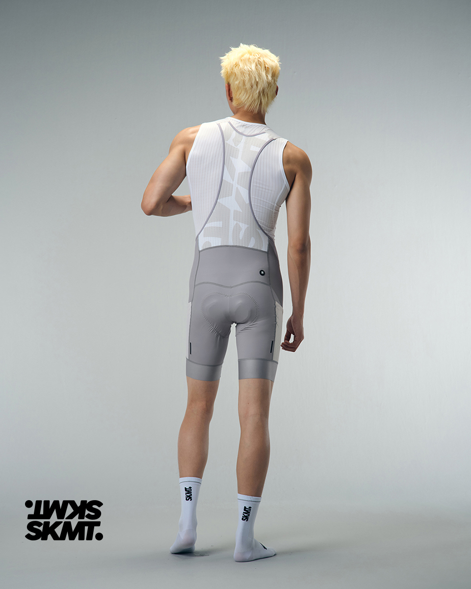 MENS BIB SHORTS MOTION UTILITY – ULTIMATE GREY