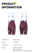 MENS BIB SHORTS CHASESUMMER BURGUNDY RED