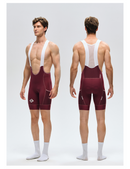 MENS BIB SHORTS CHASESUMMER BURGUNDY RED