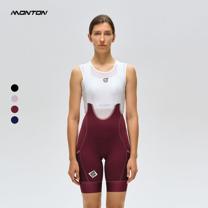WOMENS BIB SHORTS CHASESUMMER BURGUNDY RED