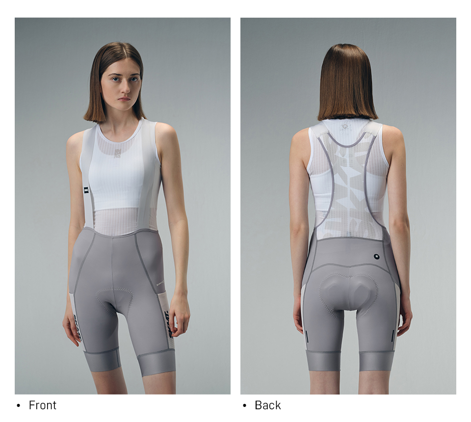 WOMENS BIB SHORTS MOTION UTILITY – ULTIMATE GREY