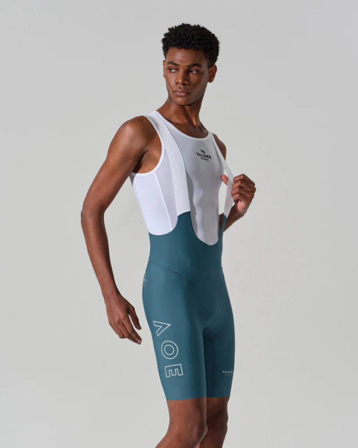 NUOVA LUNA II . MEN'S BIB SHORTS . DEEP AQUA BLUE