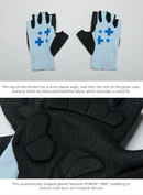 FINGERLESS CYCLING GLOVES NUMBER4 ALICE BLUE