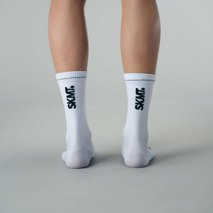 CYCLING SOCKS FLUX BLOCK - CHALK WHITE