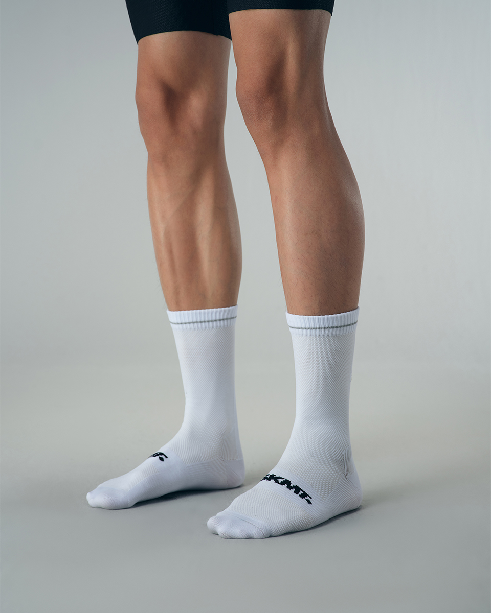 CYCLING SOCKS FLUX BLOCK - CHALK WHITE