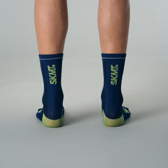 CYCLING SOCKS FLUX BLOCK - URBAN BLUE