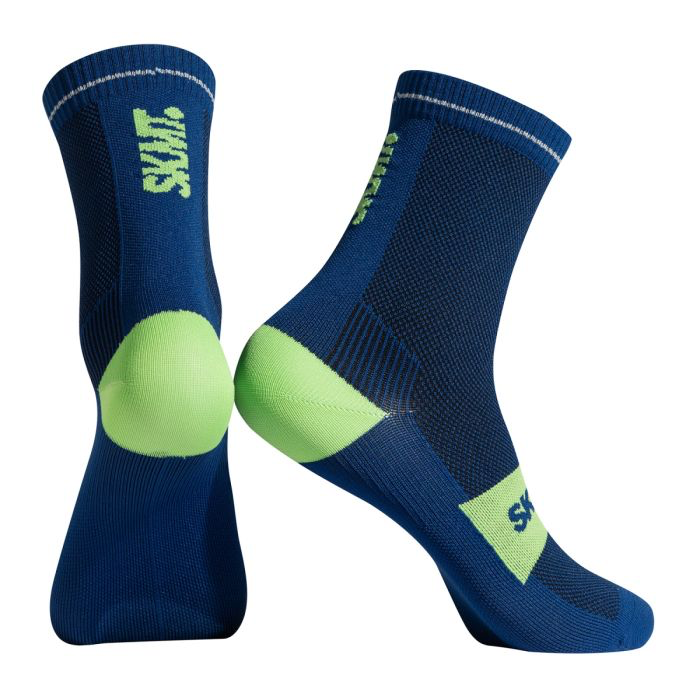 CYCLING SOCKS FLUX BLOCK - URBAN BLUE