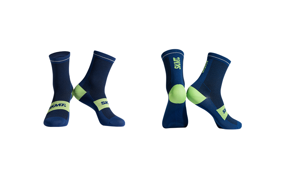 CYCLING SOCKS FLUX BLOCK - URBAN BLUE