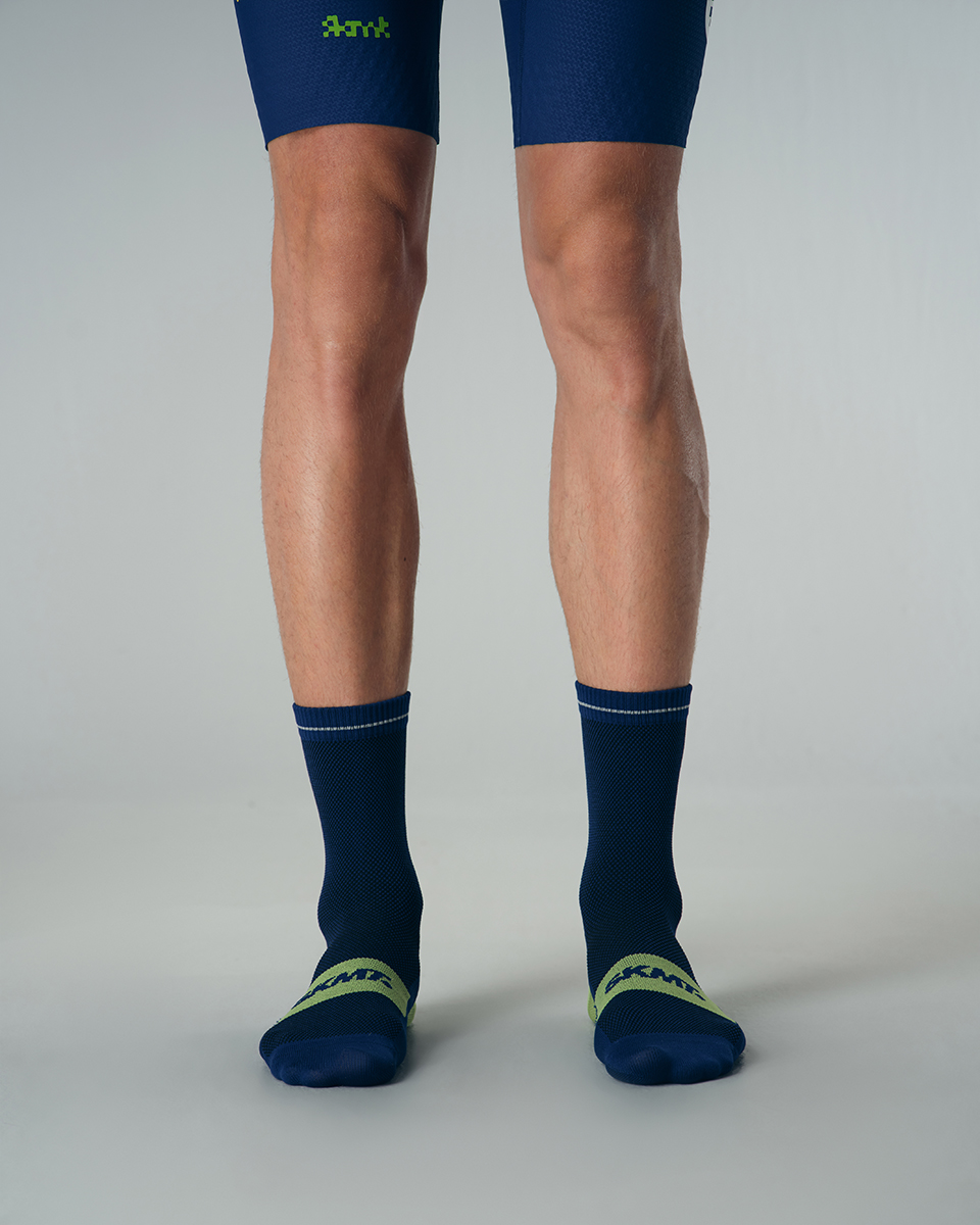 CYCLING SOCKS FLUX BLOCK - URBAN BLUE
