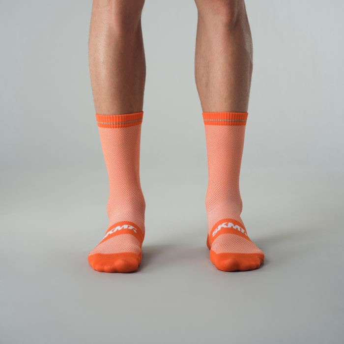CYCLING SOCKS FLUX BLOCK - HEATWAVE ORANGE