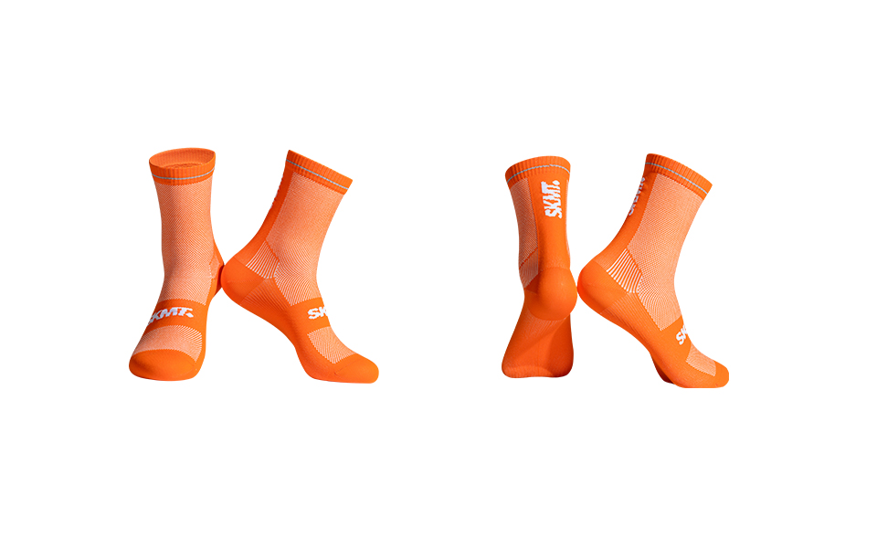 CYCLING SOCKS FLUX BLOCK - HEATWAVE ORANGE