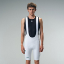 MENS BIB SHORTS FLUX BLOCK - CHALK WHITE