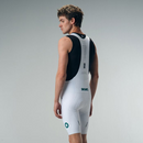 MENS BIB SHORTS FLUX BLOCK - CHALK WHITE