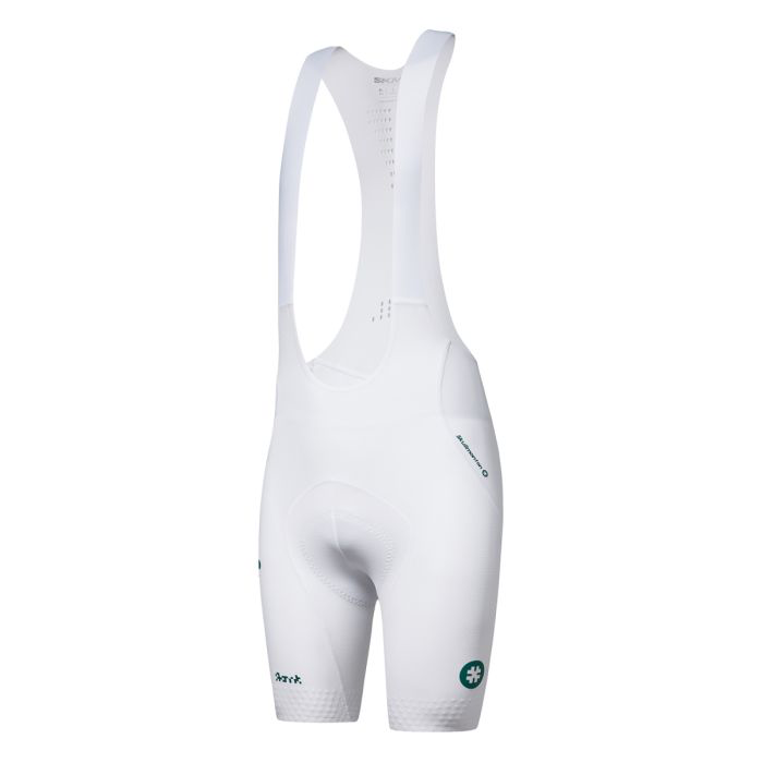 MENS BIB SHORTS FLUX BLOCK - CHALK WHITE