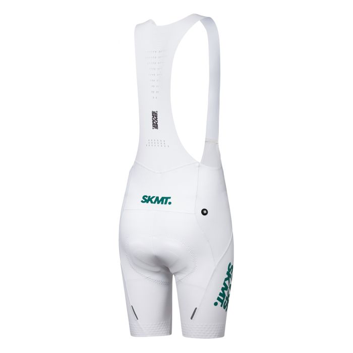 MENS BIB SHORTS FLUX BLOCK - CHALK WHITE