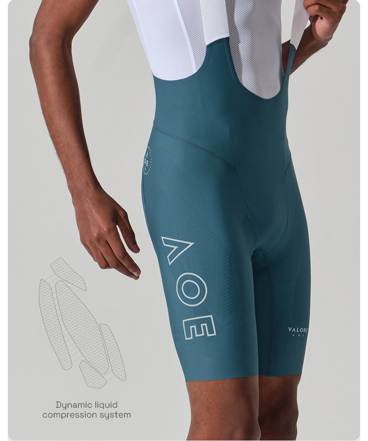 NUOVA LUNA II . MEN'S BIB SHORTS . DEEP AQUA BLUE