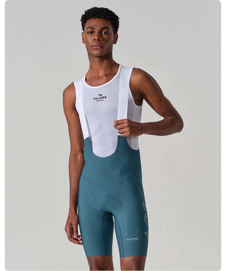 NUOVA LUNA II . MEN'S BIB SHORTS . DEEP AQUA BLUE