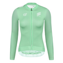 SKULL MONTON WOMENS LONG SLEEVE CYCLING JERSEY SATURDAY III FERN GREEN