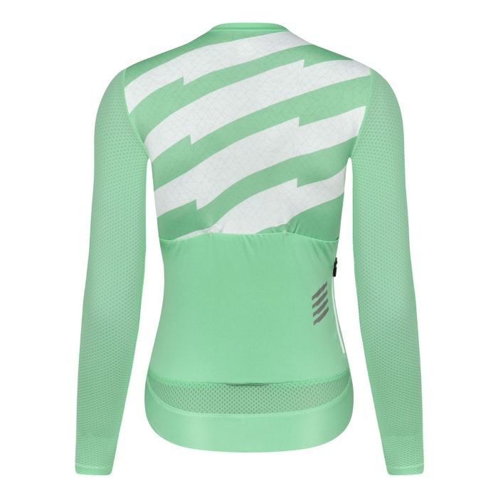 SKULL MONTON WOMENS LONG SLEEVE CYCLING JERSEY SATURDAY III FERN GREEN