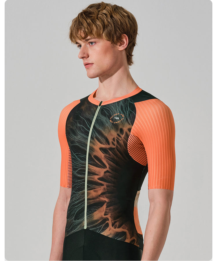 OCCHIO . MEN'S JERSEY . CORAL ORANGE - BLEND