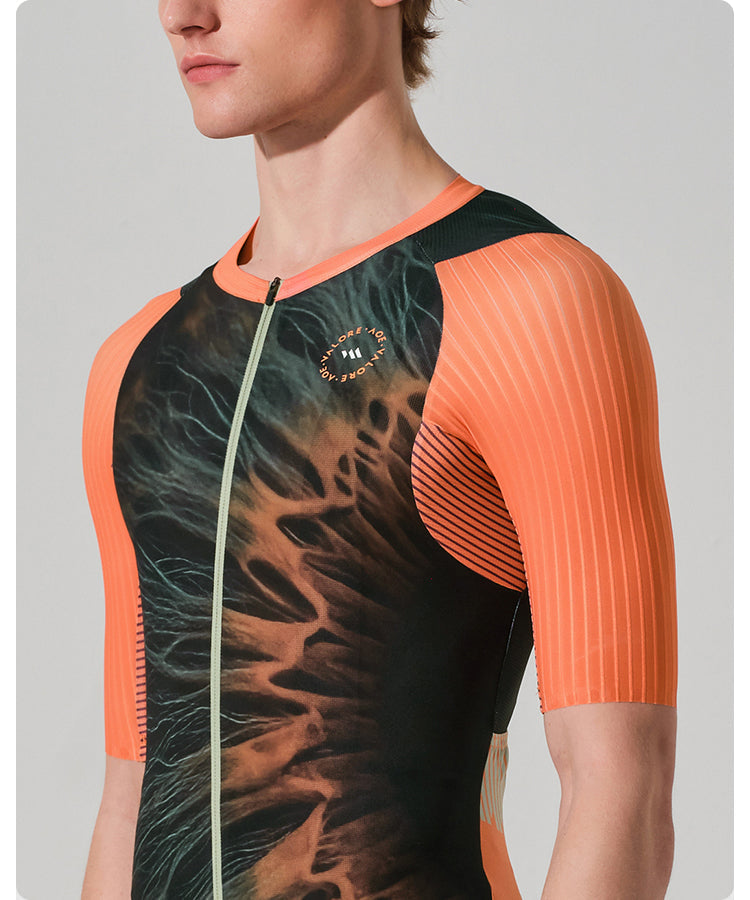 OCCHIO . MEN'S JERSEY . CORAL ORANGE - BLEND