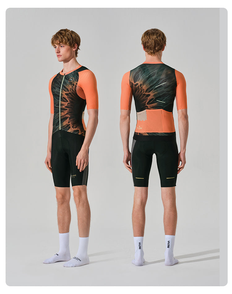 OCCHIO . MEN'S JERSEY . CORAL ORANGE - BLEND