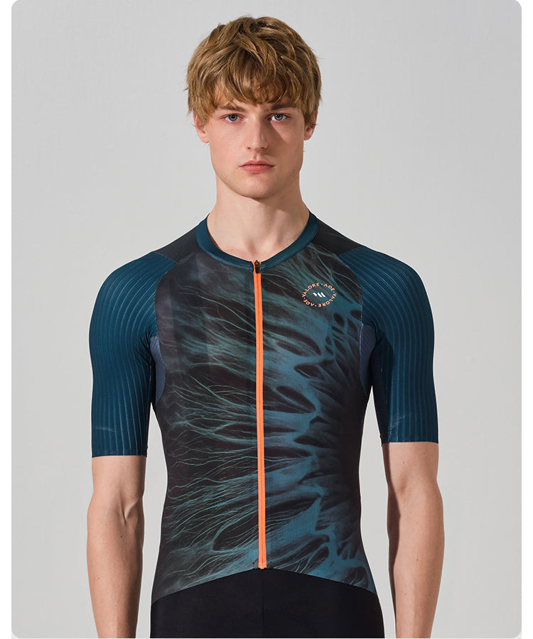 OCCHIO . MEN'S JERSEY . DEEP AQUA - BLEND