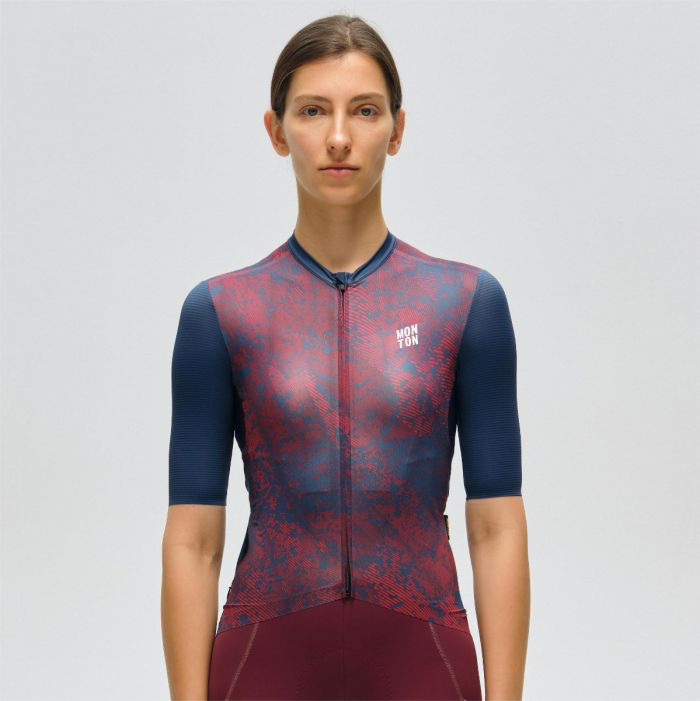 WOMENS JERSEY TOPOGRAPHY – CRIMSON NAVY
