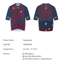 WOMENS JERSEY TOPOGRAPHY – CRIMSON NAVY