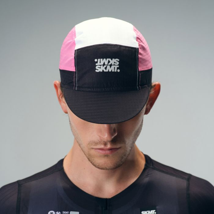 CYCLING CAP FLUX BLOCK - BLACK / PINK