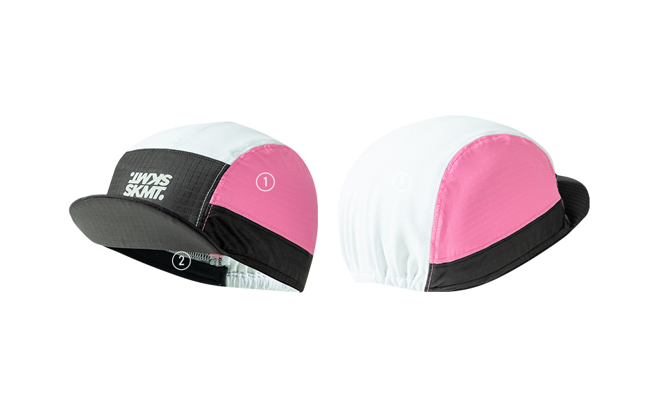 CYCLING CAP FLUX BLOCK - BLACK / PINK