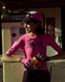 CYCLING CAP FLUX BLOCK - BLACK / PINK