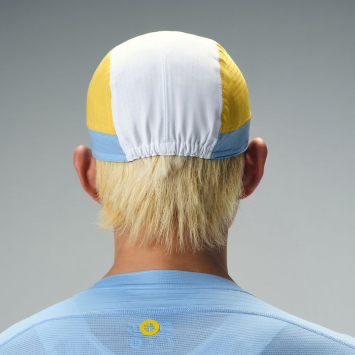 CYCLING CAP FLUX BLOCK - BLUE / YELLOW