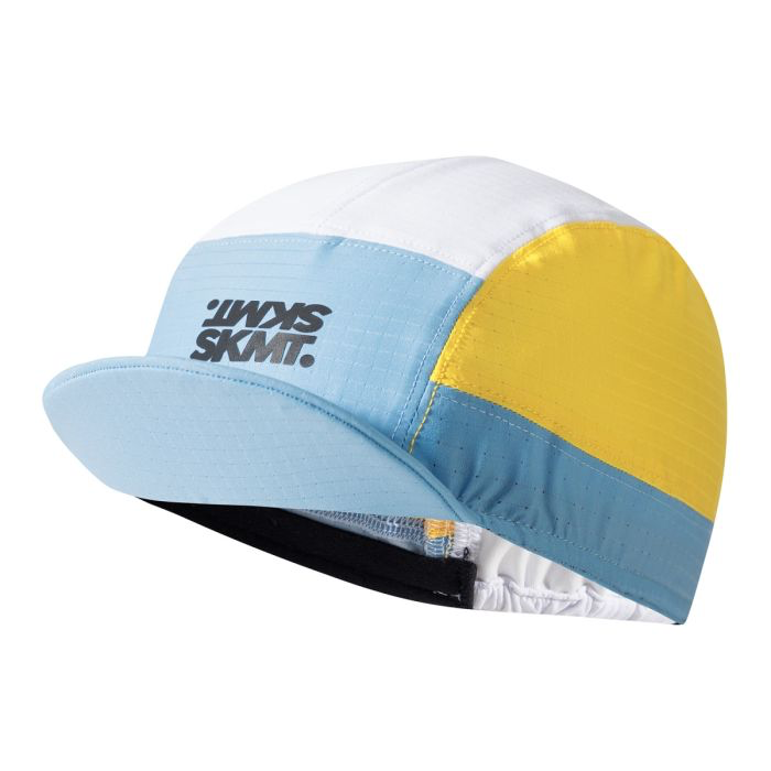 CYCLING CAP FLUX BLOCK - BLUE / YELLOW
