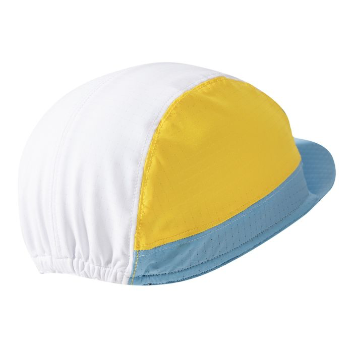 CYCLING CAP FLUX BLOCK - BLUE / YELLOW