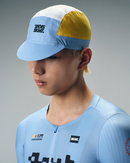 CYCLING CAP FLUX BLOCK - BLUE / YELLOW