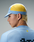 CYCLING CAP FLUX BLOCK - BLUE / YELLOW