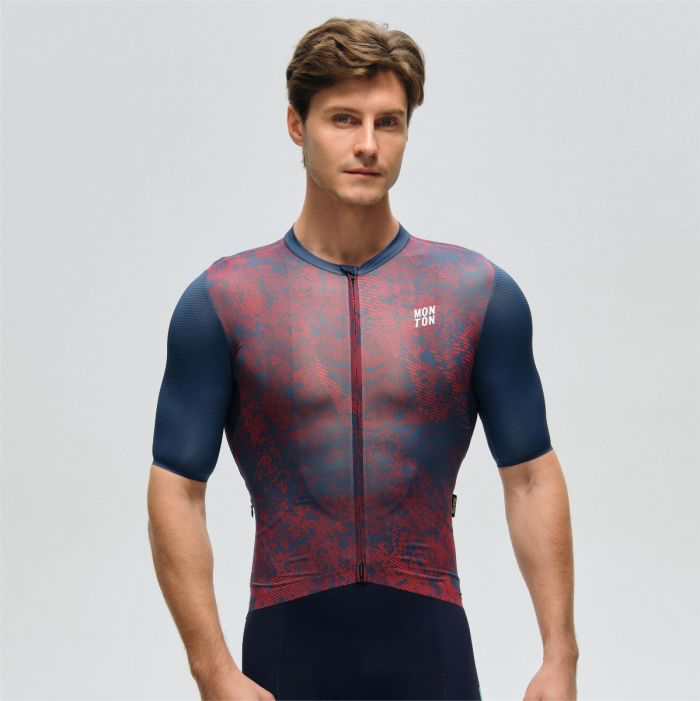 MENS JERSEY TOPOGRAPHY – CRIMSON NAVY