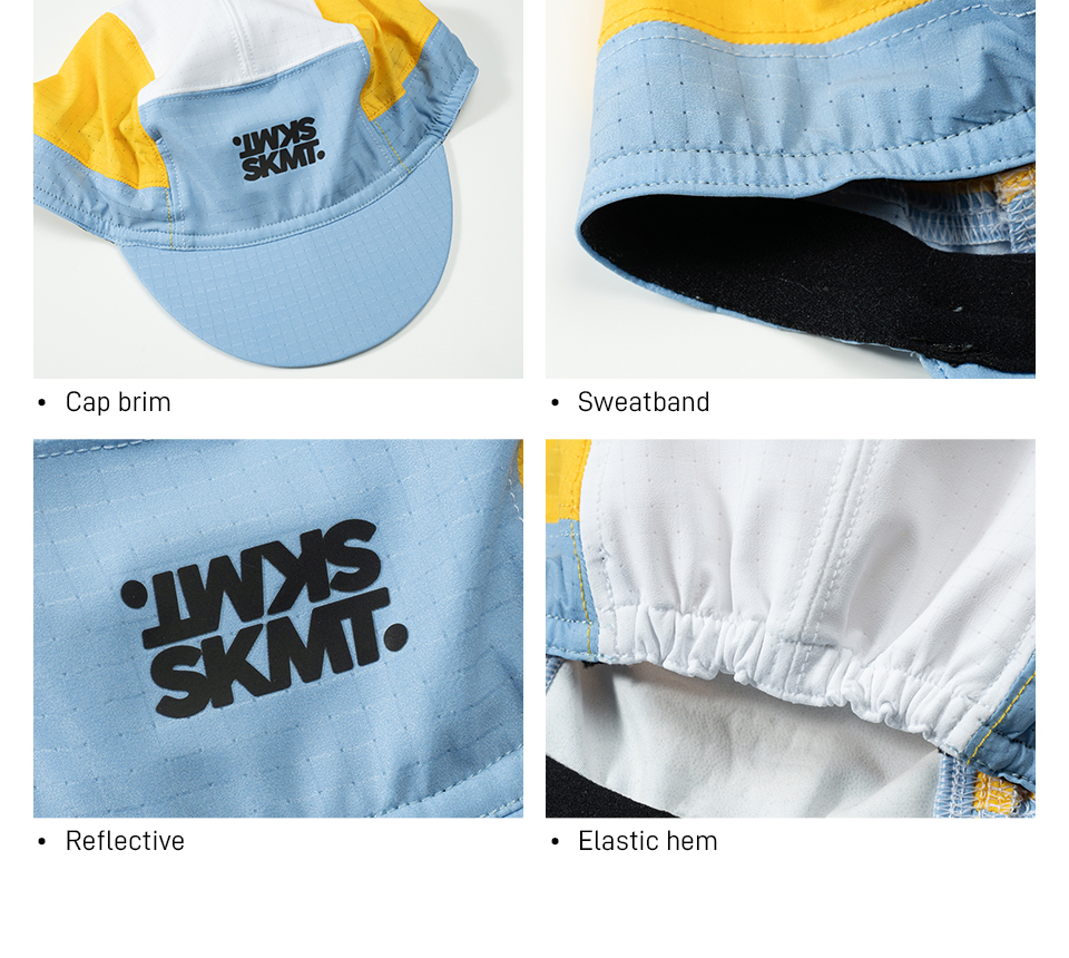 CYCLING CAP FLUX BLOCK - BLUE / YELLOW