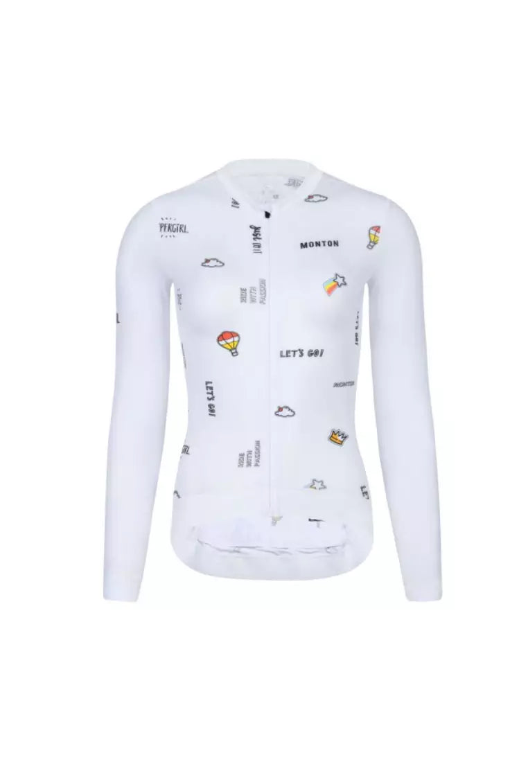 WOMENS LONG SLEEVE CYCLING JERSEY URBAN SUPERGIRL