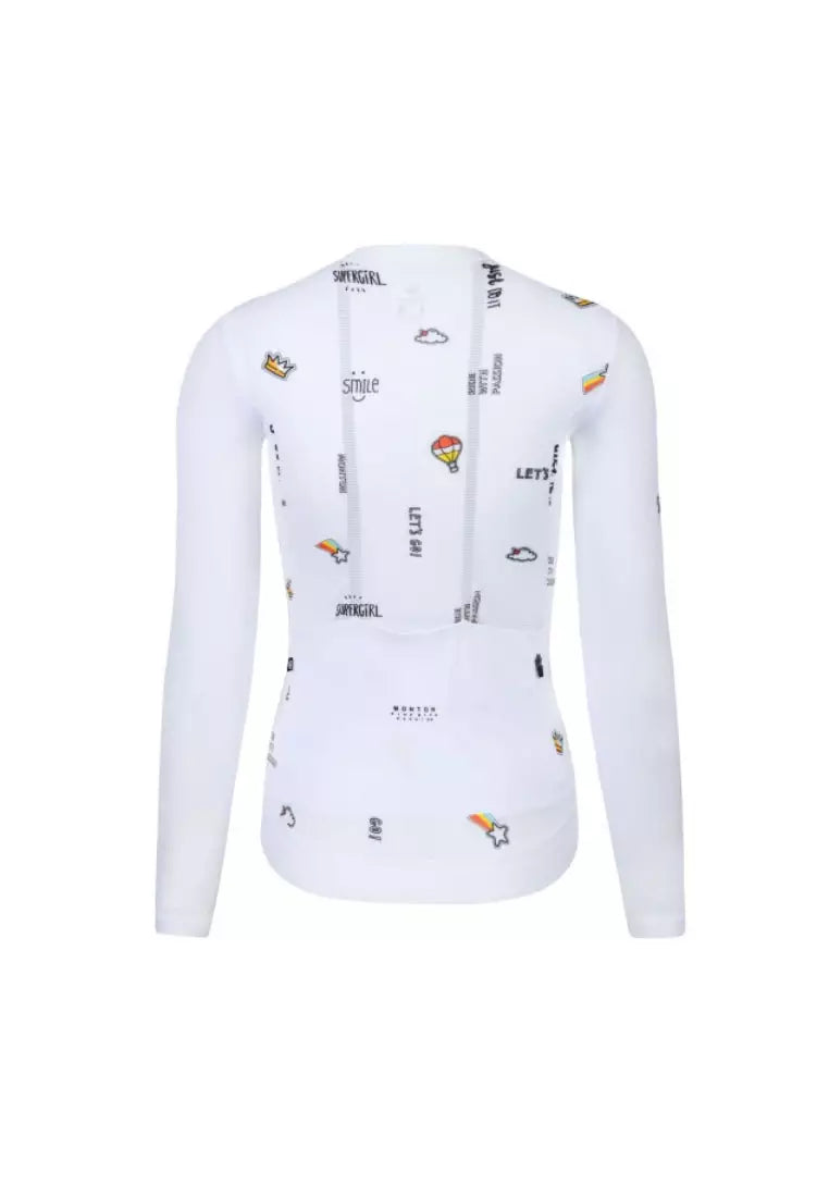 WOMENS LONG SLEEVE CYCLING JERSEY URBAN SUPERGIRL