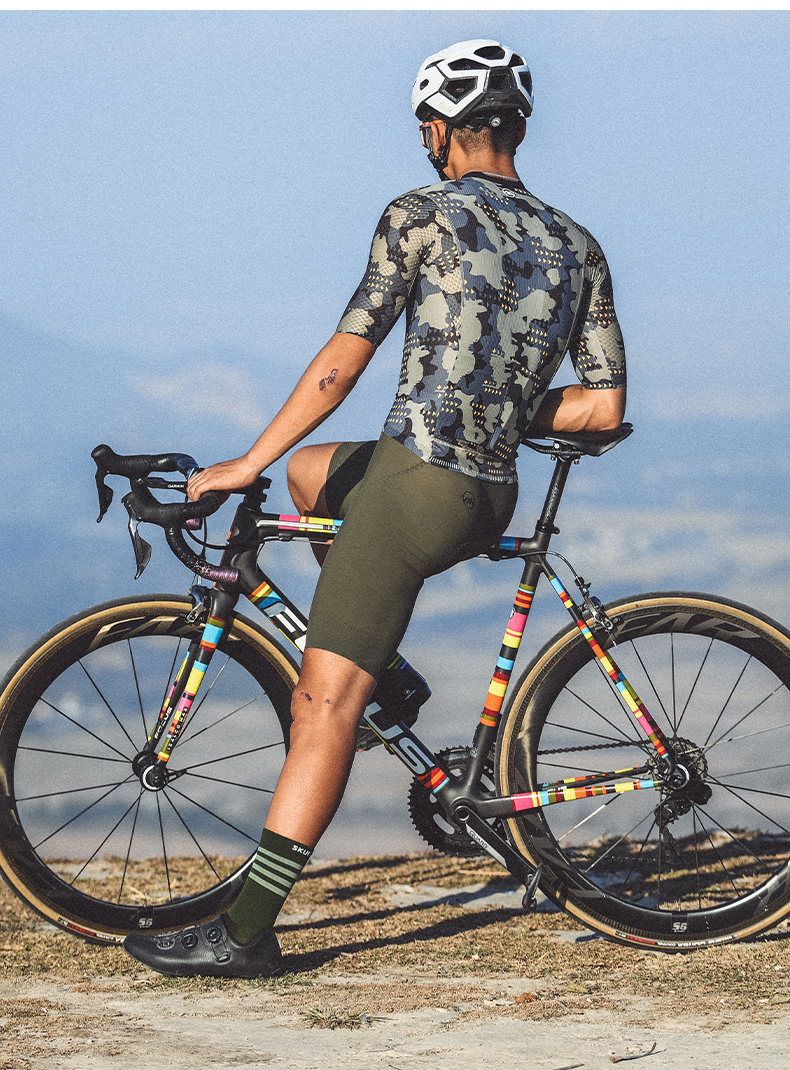 MENS CYCLING BIB SHORTS PRO SPEEDA GREEN