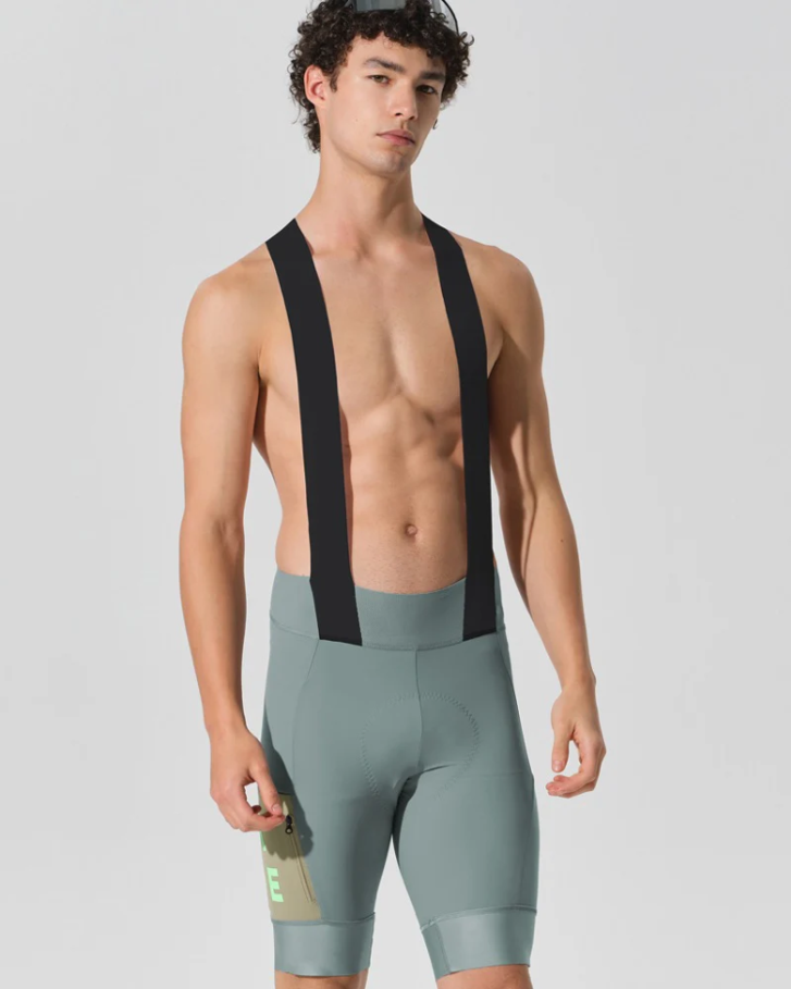 MENS BIB SHORTS STRAORDINARIO MISTY GREEN