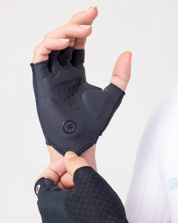 FLUX BLOCK PADDED CYCLING GLOVES - MIDNIGHT BLACK