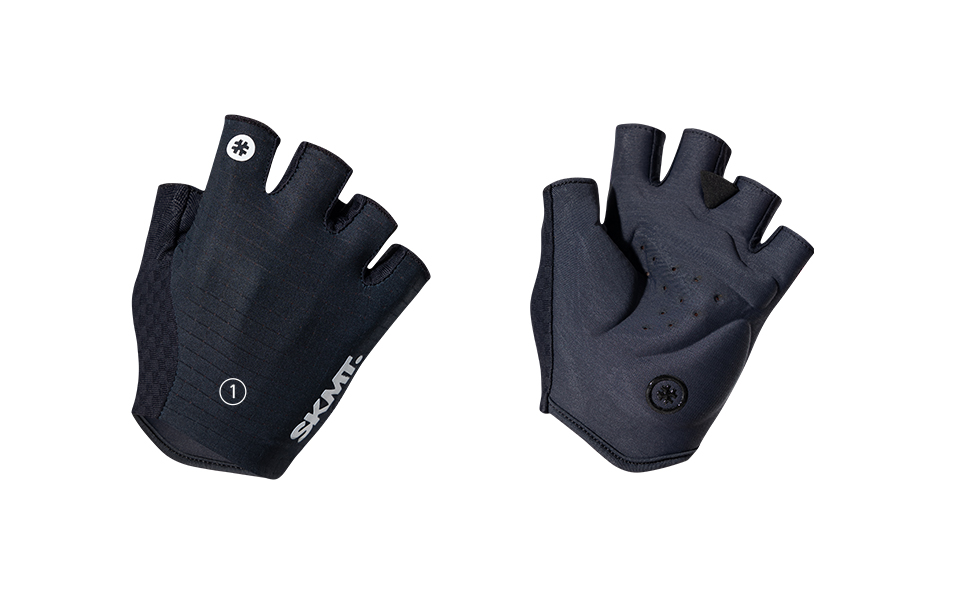 FLUX BLOCK PADDED CYCLING GLOVES - MIDNIGHT BLACK