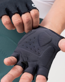 FLUX BLOCK PADDED CYCLING GLOVES - MIDNIGHT BLACK