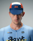 CYCLING CAP FLUX BLOCK - NAVY / ORANGE