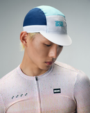 CYCLING CAP FLUX BLOCK - WHITE / GREEN