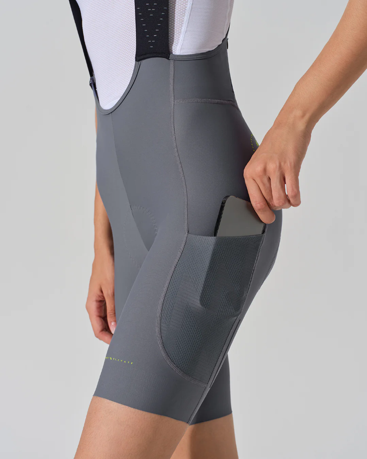 STRAORDINARIO II . WOMENS BIB SHORTS . GRAPHITE GREY