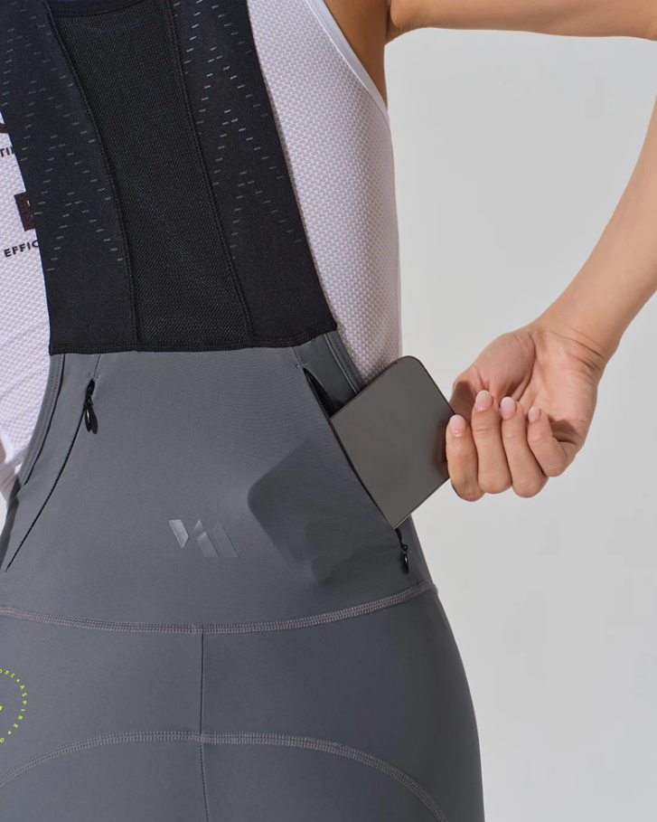 STRAORDINARIO II . WOMENS BIB SHORTS . GRAPHITE GREY